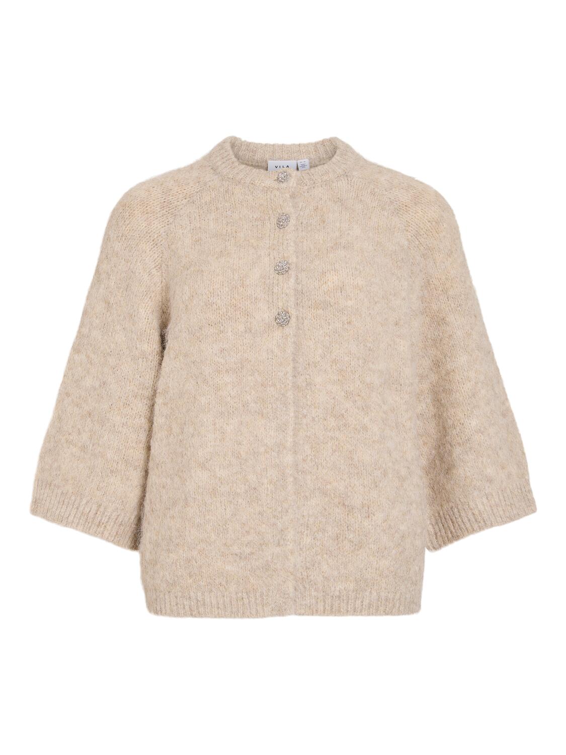 Vikarley 3/4 cardigan - Natural Melange